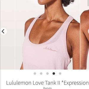 Lululemon Love Tank *Expression
